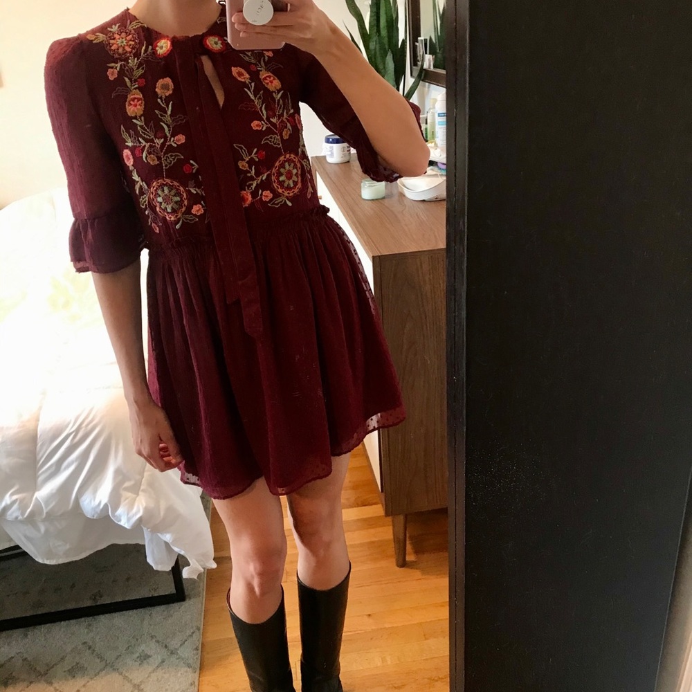 Zara 70’s mini dress ✌🏼